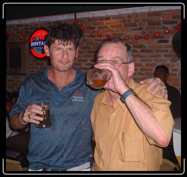 Howie with
                      Dale at the JIFL End of the Season Party,
                      September 2006